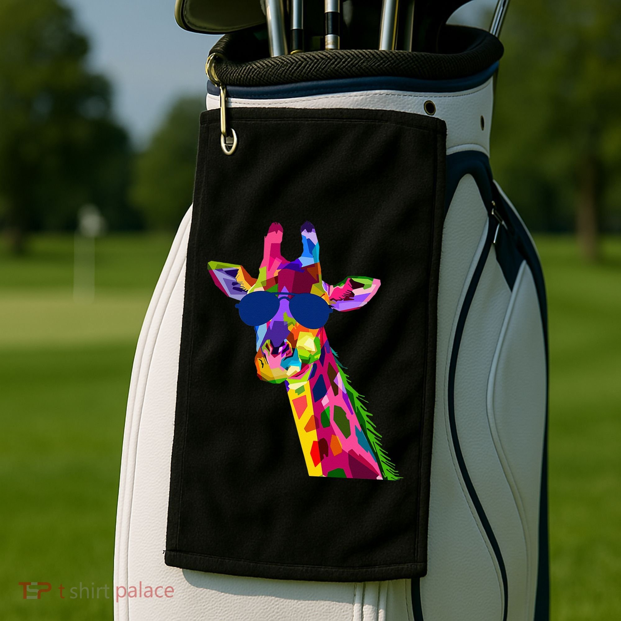Giraffe Zoo Keeper Safari Animal Giraffe Golf Towel