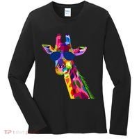 Giraffe Zoo Keeper Safari Animal Giraffe Women's Long Sleeve Shirt thumb 0