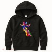 Giraffe Zoo Keeper Safari Animal Giraffe Kids Hoodie thumb 0