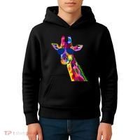 Giraffe Zoo Keeper Safari Animal Giraffe Kids Hoodie thumb 4