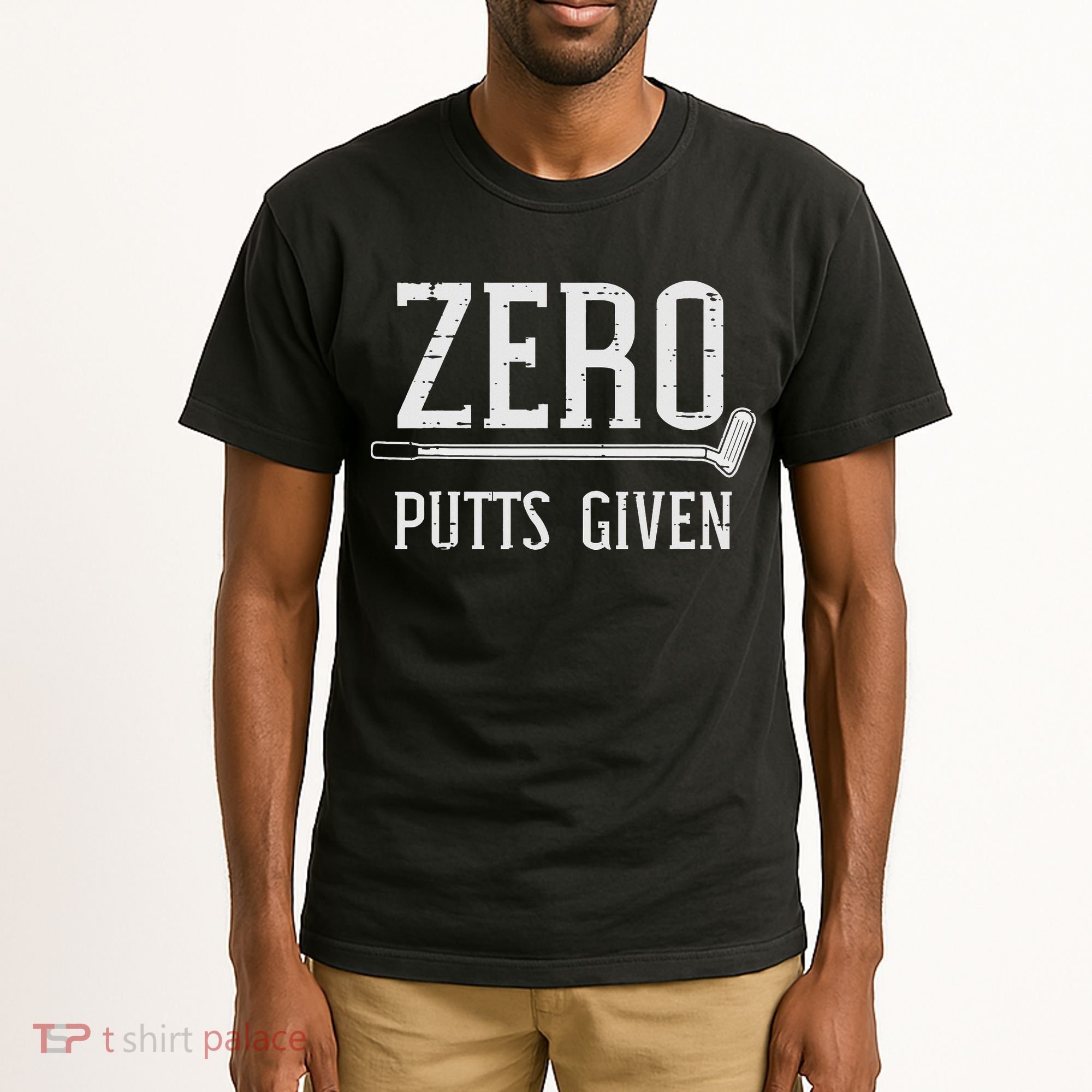 Golfing Zero Putts Given Funny Golf Golfer Dad Women Tall T-Shirt