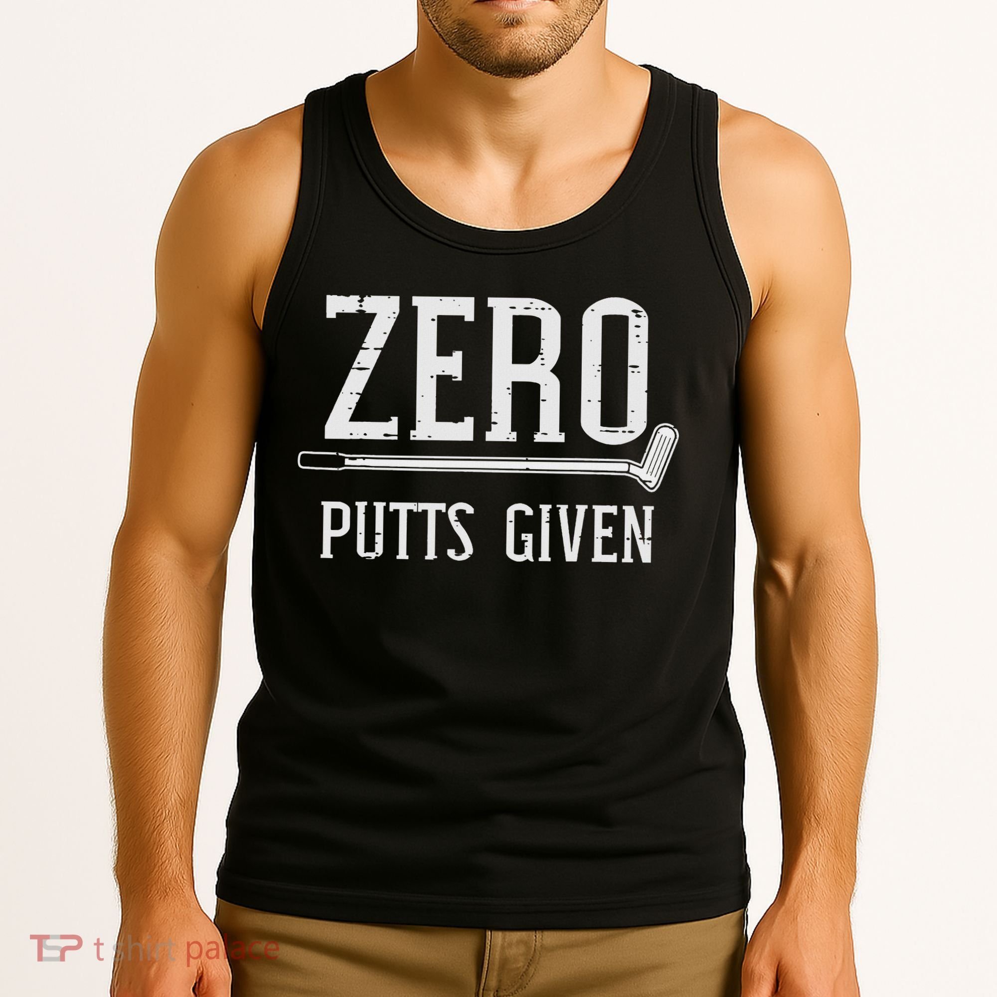 Golfing Zero Putts Given Funny Golf Golfer Dad Women Tank Top