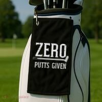 Golfing Zero Putts Given Funny Golf Golfer Dad Women Golf Towel thumb 2