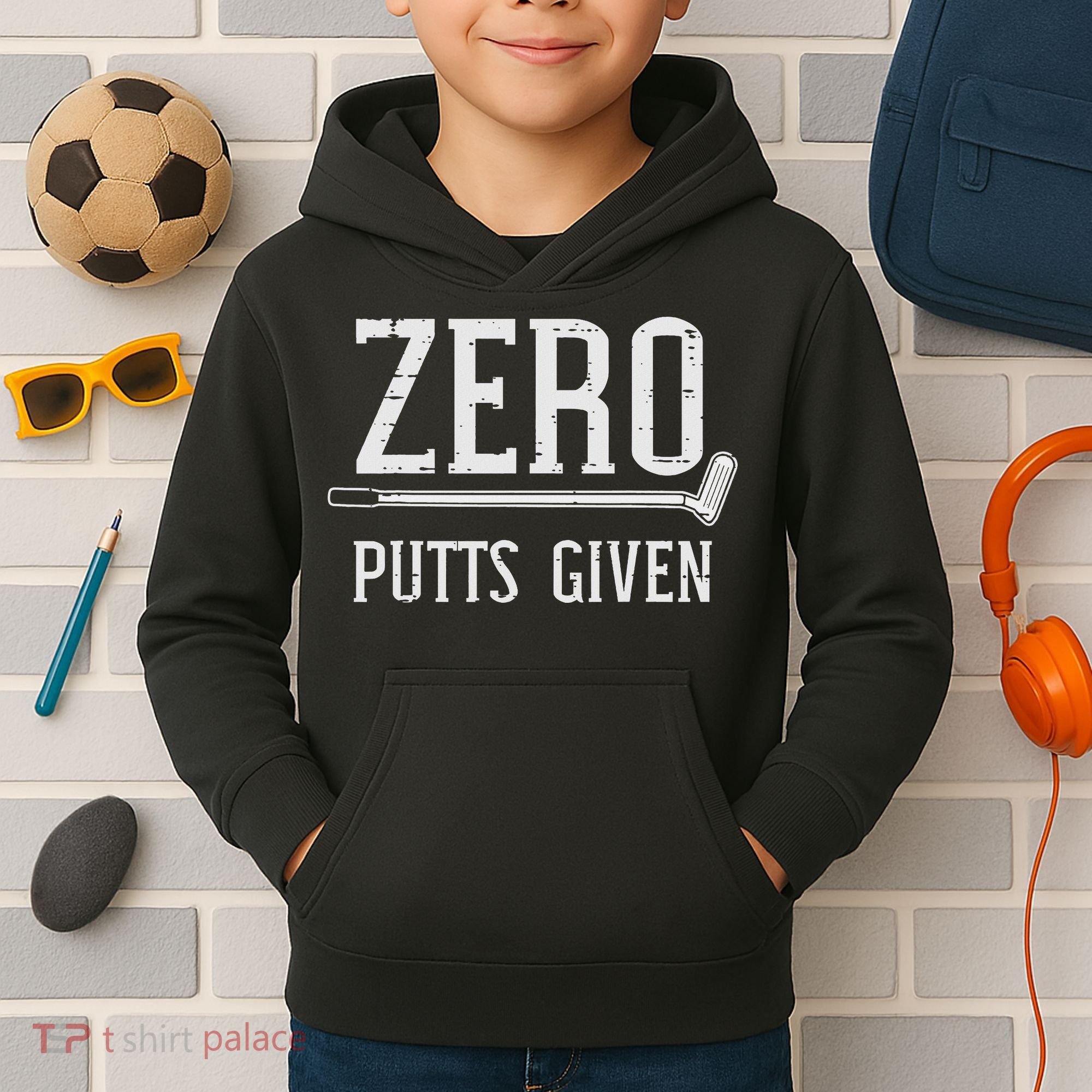 Golfing Zero Putts Given Funny Golf Golfer Dad Women Kids Hoodie