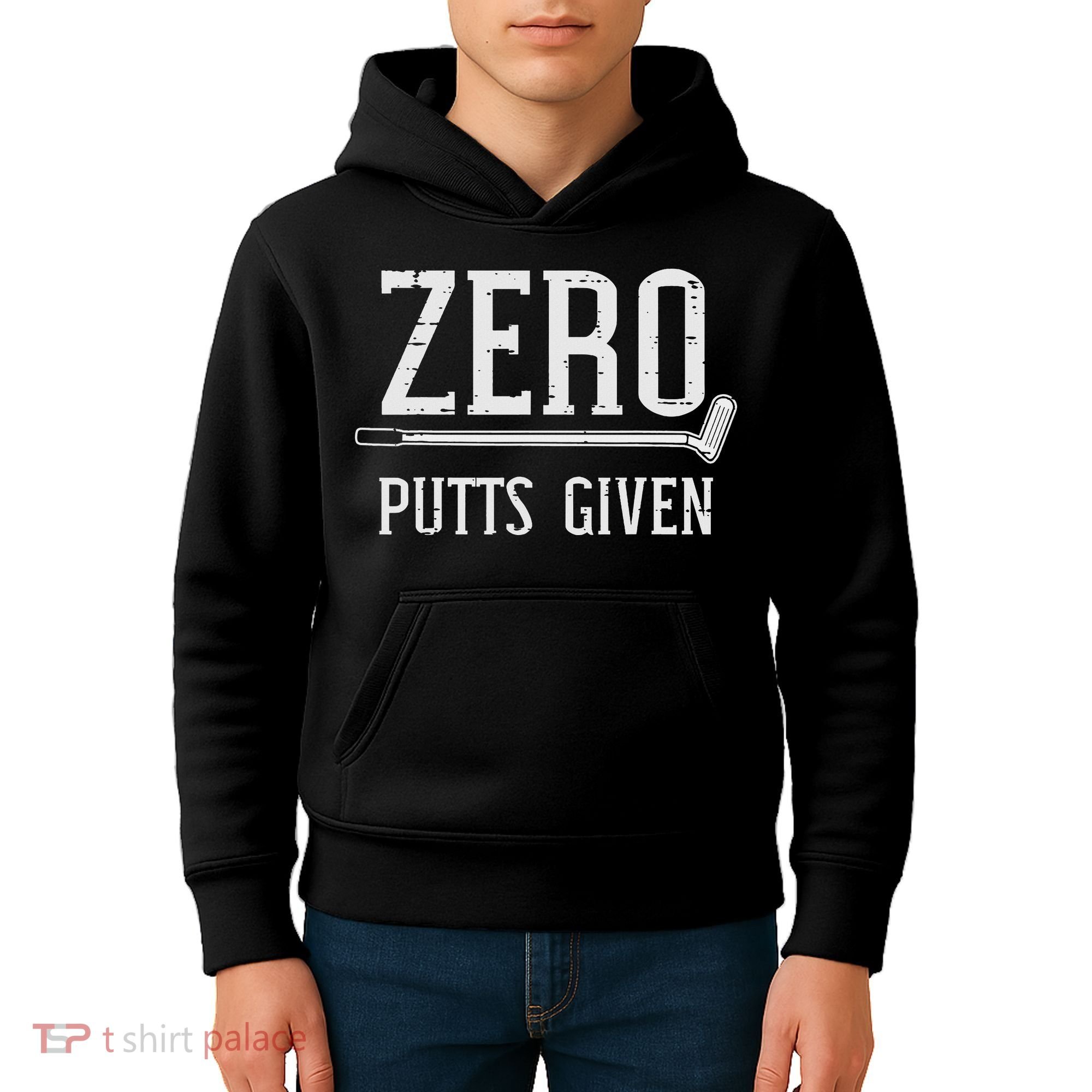 Golfing Zero Putts Given Funny Golf Golfer Dad Women Kids Hoodie