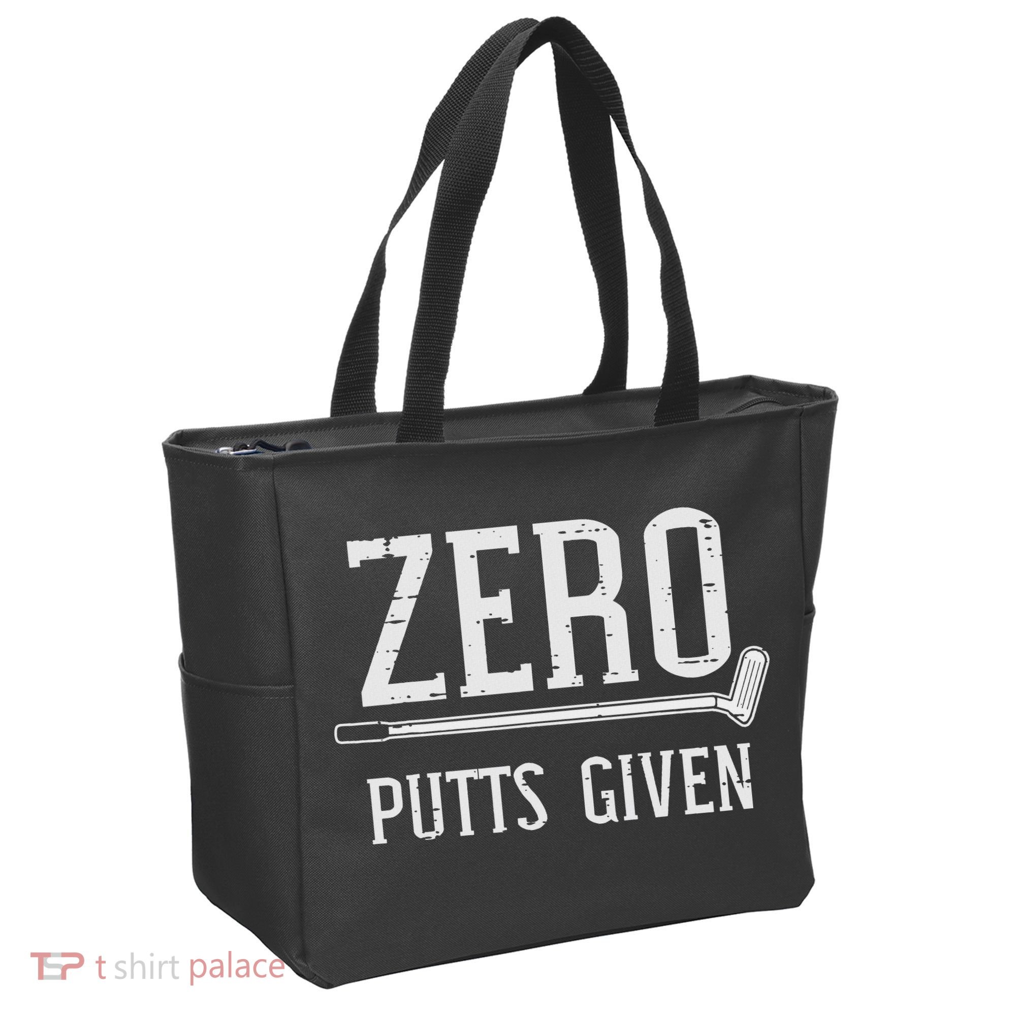Golfing Zero Putts Given Funny Golf Golfer Dad Women Tote Bag
