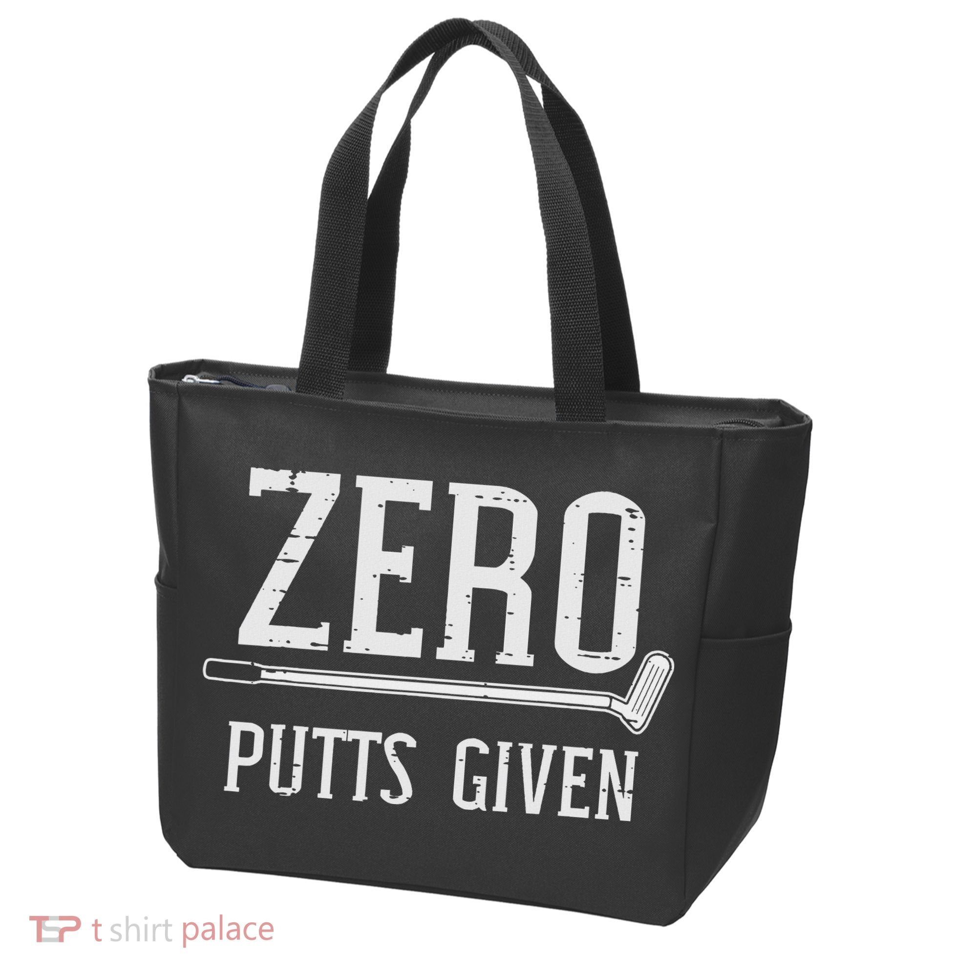 Golfing Zero Putts Given Funny Golf Golfer Dad Women Tote Bag