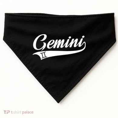Gemini Zodiac Sign Horoscope Throwback Design Classic USA-Made Doggie Bandana