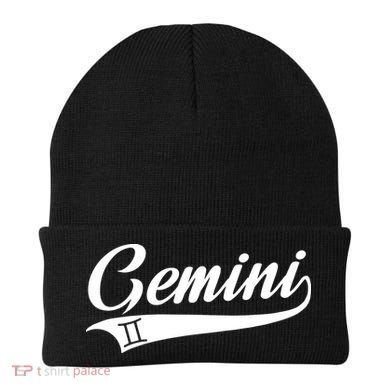 Gemini Zodiac Sign Horoscope Throwback Design Classic Beanie