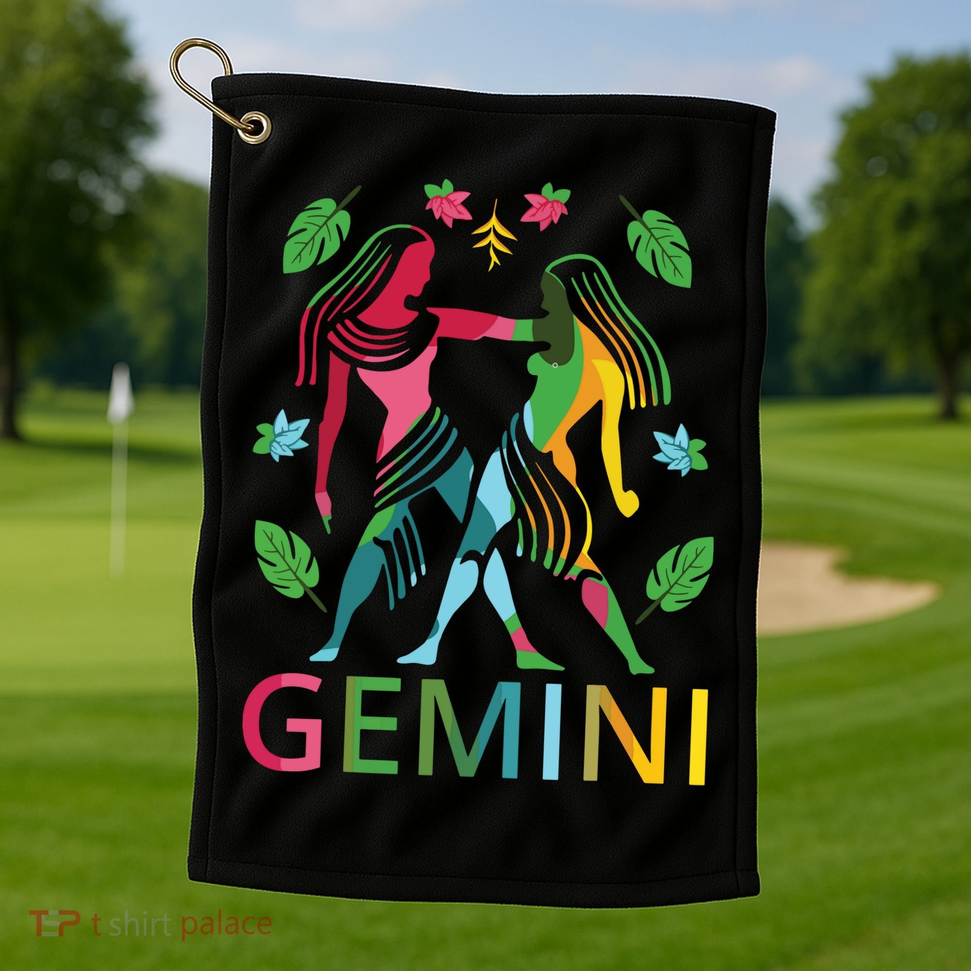 Gemini Zodiac Spring Gemini Birthday Golf Towel