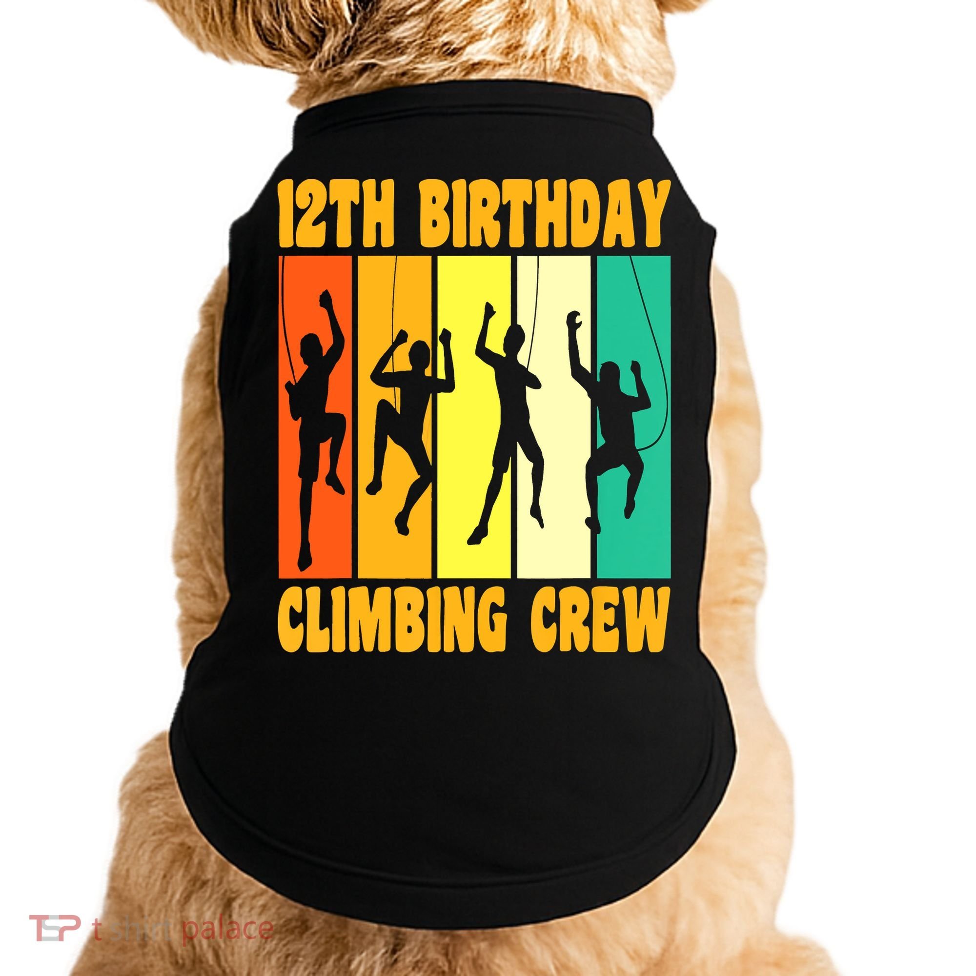 Happy 12 Birthday 12 Year Old Climber Climbing 12th Birthday Doggie Tank