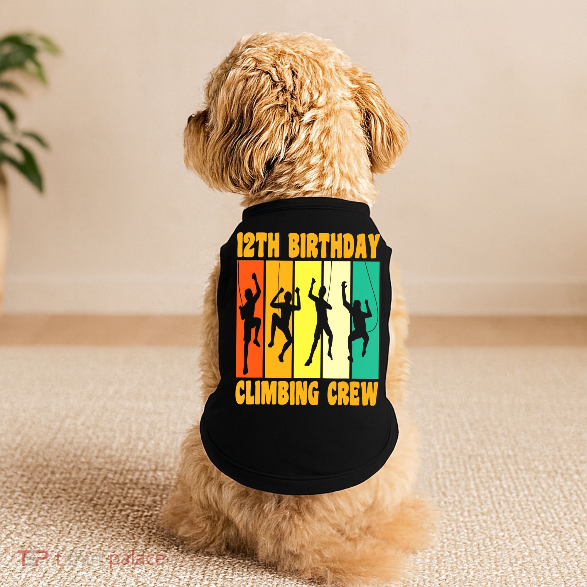 Happy 12 Birthday 12 Year Old Climber Climbing 12th Birthday Doggie Tank