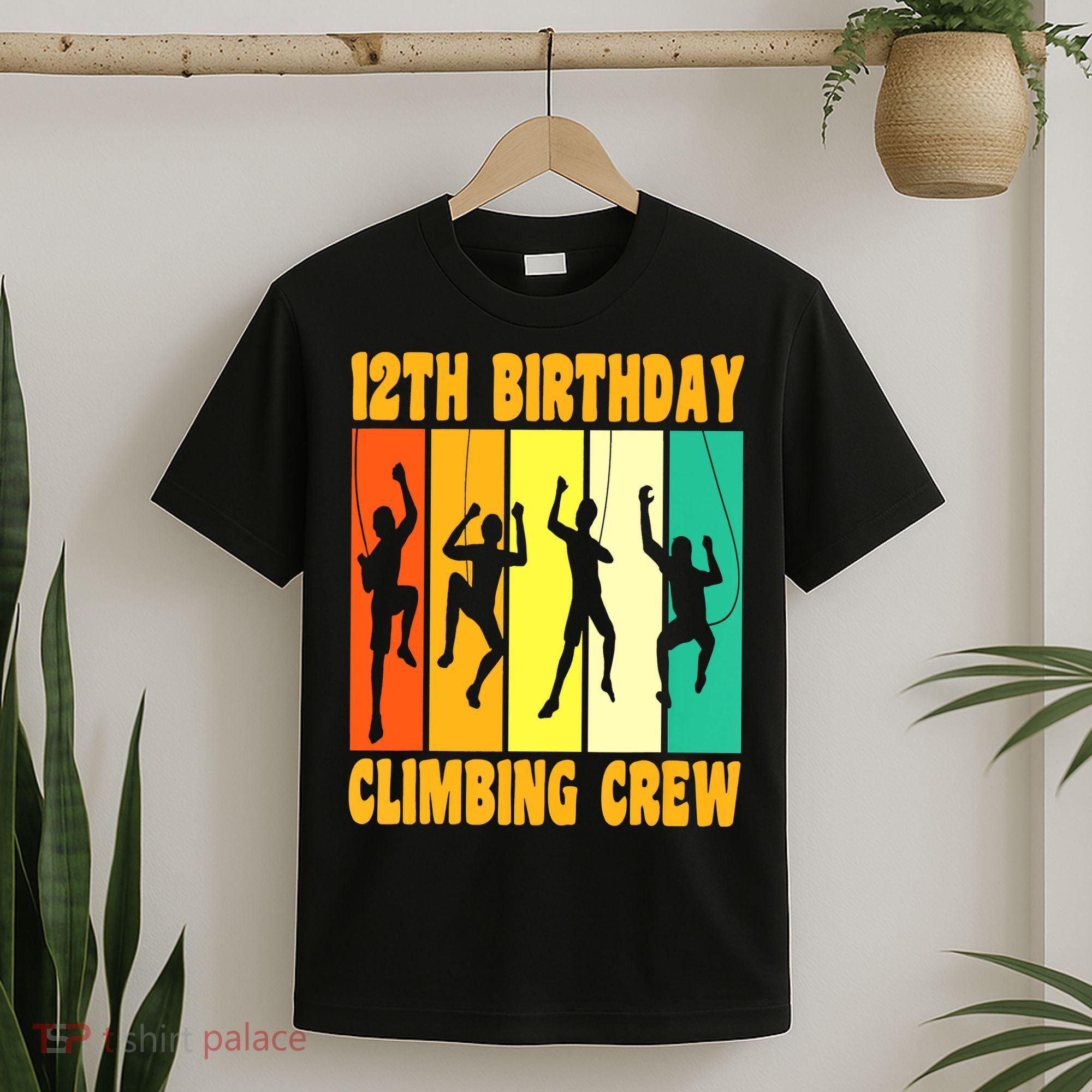 Happy 12 Birthday 12 Year Old Climber Climbing 12th Birthday T-Shirt