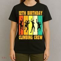 Happy 12 Birthday 12 Year Old Climber Climbing 12th Birthday T-Shirt thumb 4