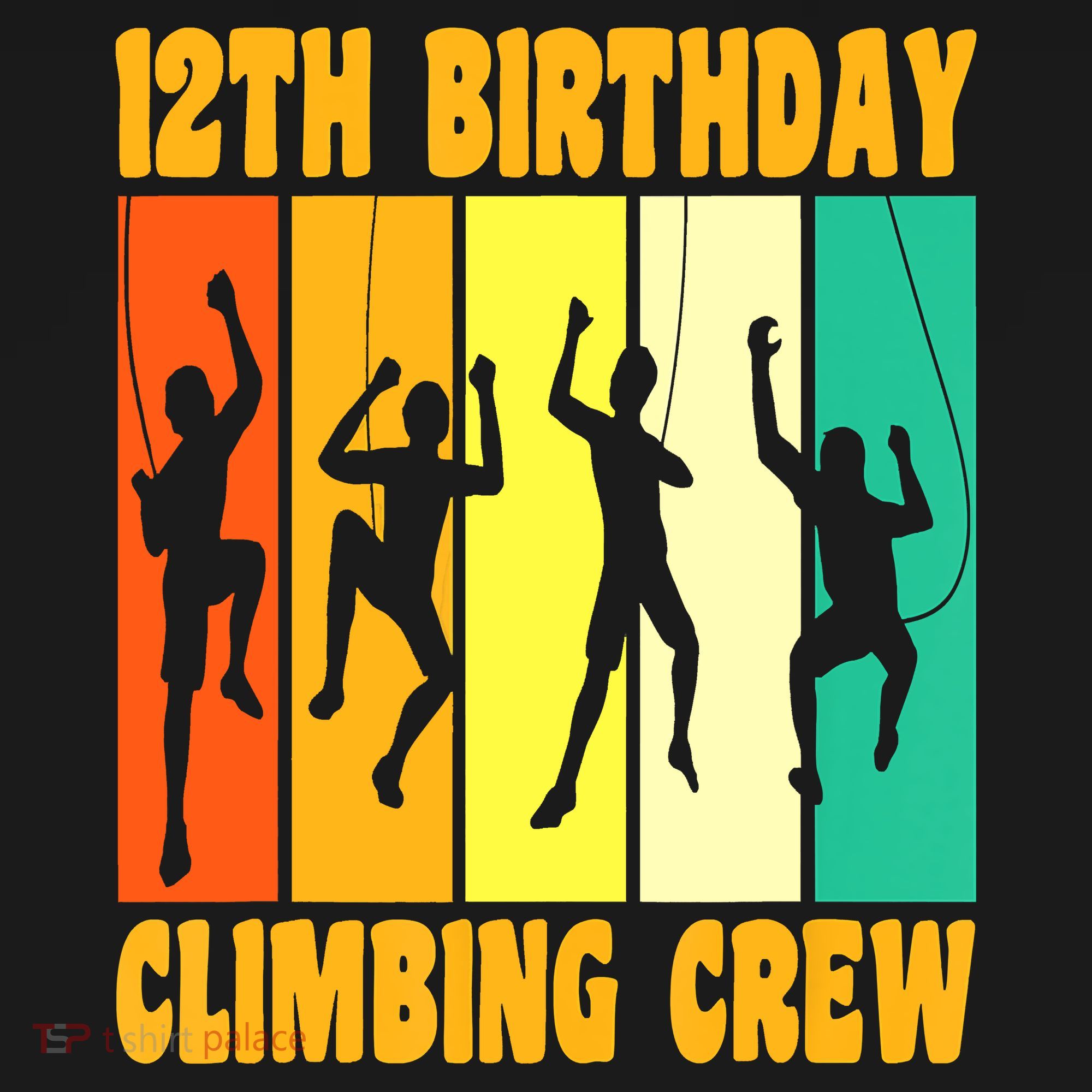 Happy 12 Birthday 12 Year Old Climber Climbing 12th Birthday Mousepad