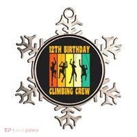 Happy 12 Birthday 12 Year Old Climber Climbing 12th Birthday Ornament thumb 0