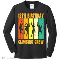 Happy 12 Birthday 12 Year Old Climber Climbing 12th Birthday Kids Long Sleeve Shirt thumb 0