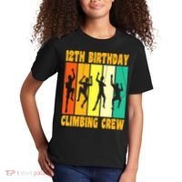 Happy 12 Birthday 12 Year Old Climber Climbing 12th Birthday Kids T-Shirt thumb 2