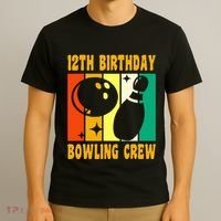 Happy 12 Birthday 12 Year Old Vintage Bowling 12th Birthday T-Shirt thumb 3