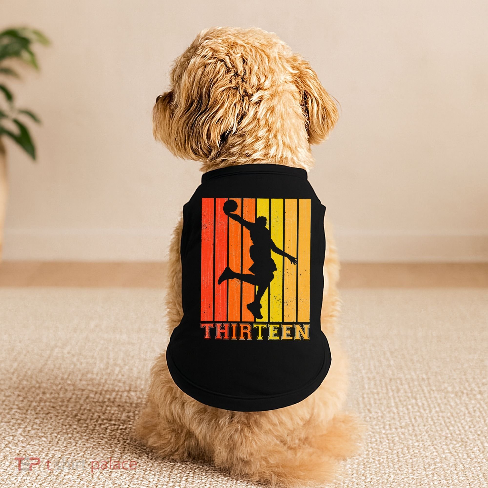 Happy 13th Birthday Decorations For Basketball Players Doggie Tank