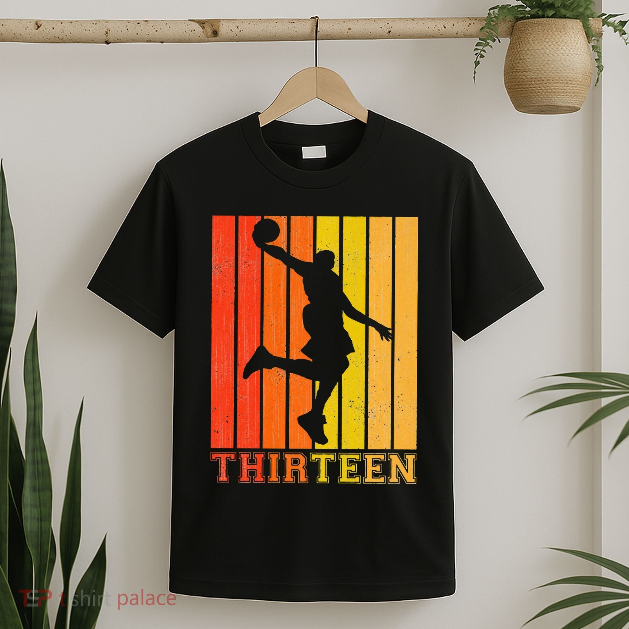Happy 13th Birthday Decorations For Basketball Players T-Shirt