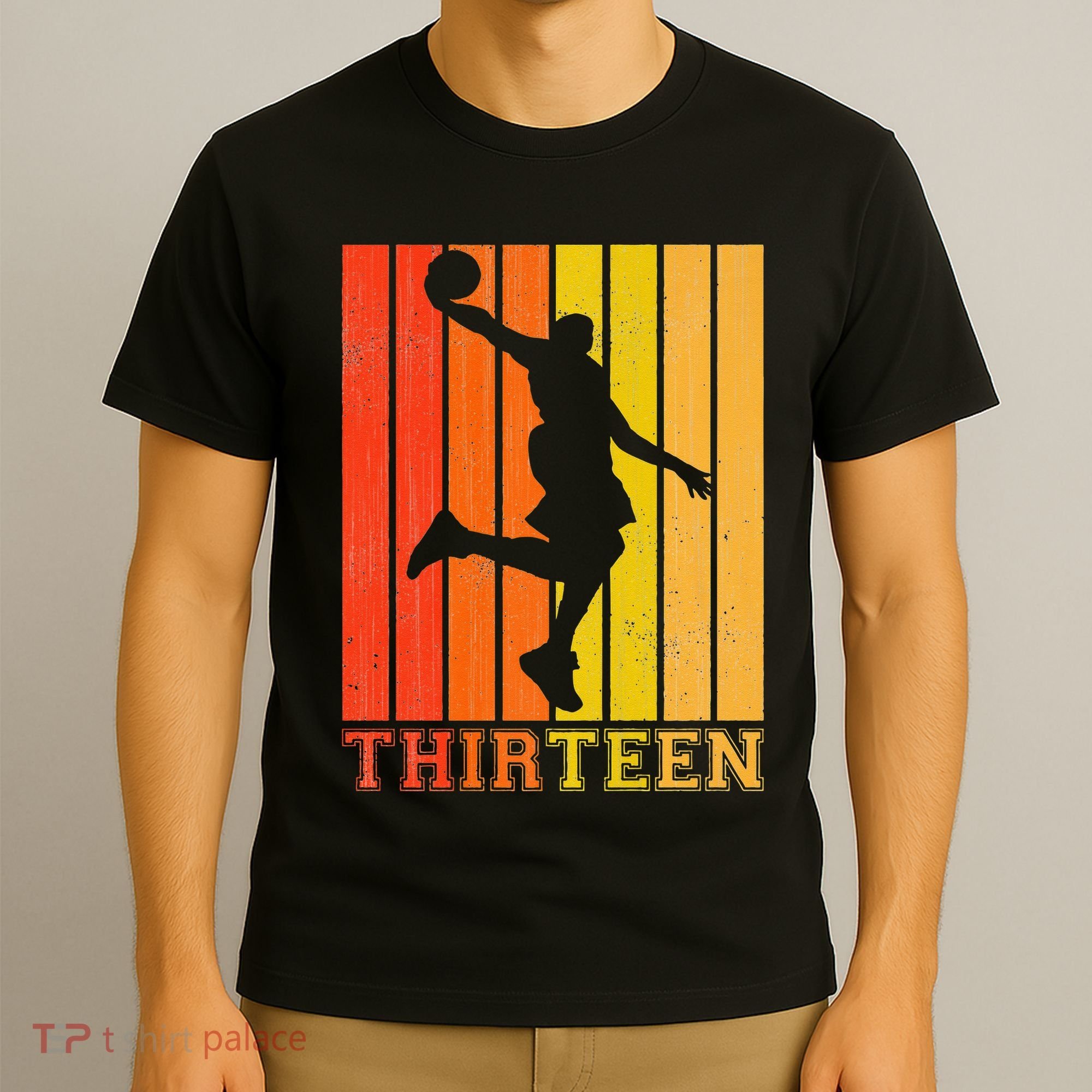 Happy 13th Birthday Decorations For Basketball Players T-Shirt