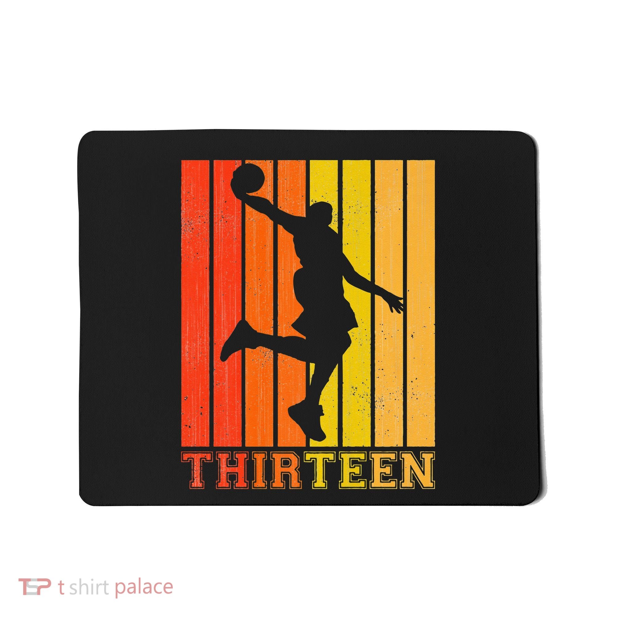 Happy 13th Birthday Decorations For Basketball Players Mousepad