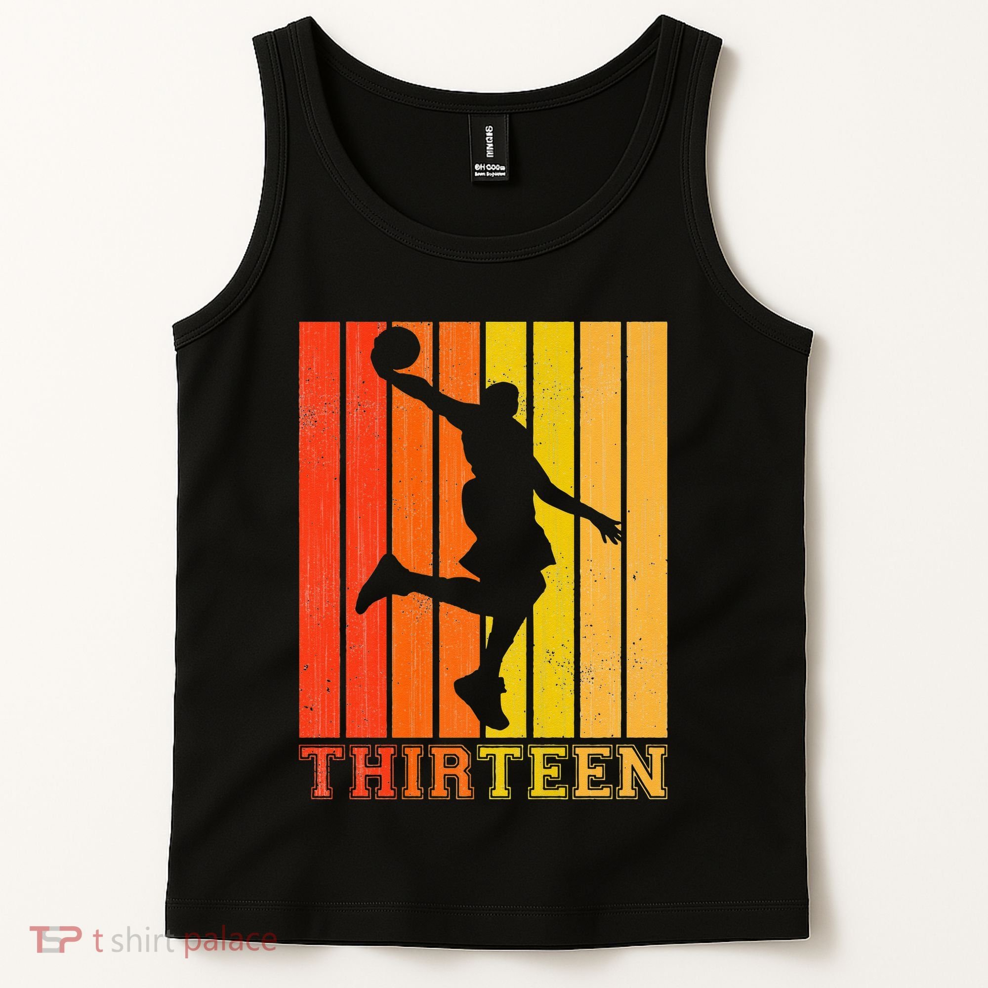 Happy 13th Birthday Decorations For Basketball Players Tank Top