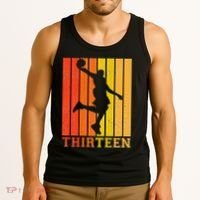 Happy 13th Birthday Decorations For Basketball Players Tank Top thumb 3