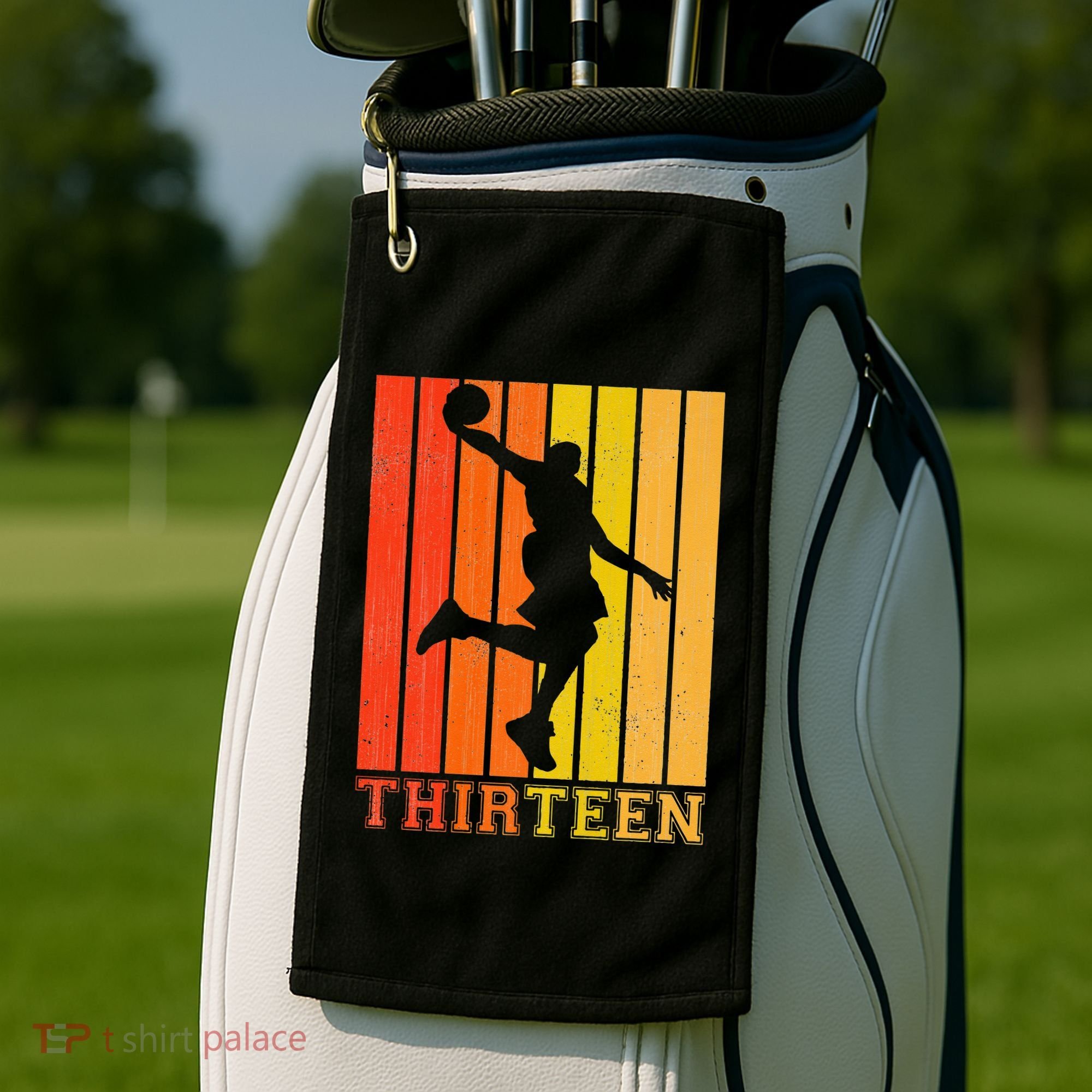 Happy 13th Birthday Decorations For Basketball Players Golf Towel