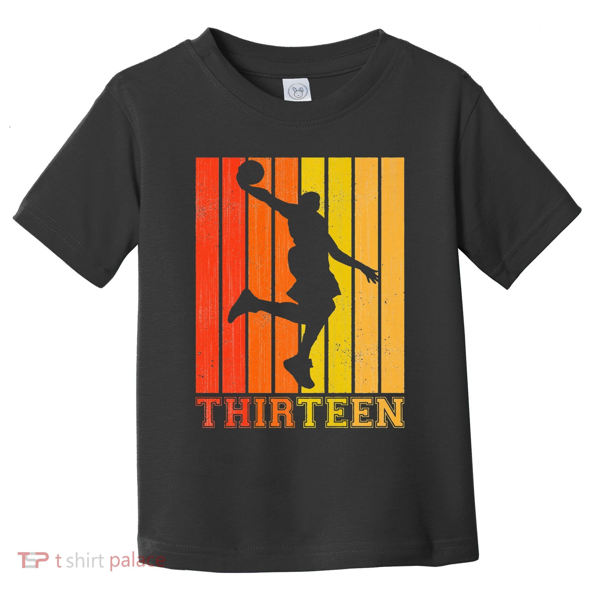 Happy 13th Birthday Decorations For Basketball Players Toddler T-Shirt