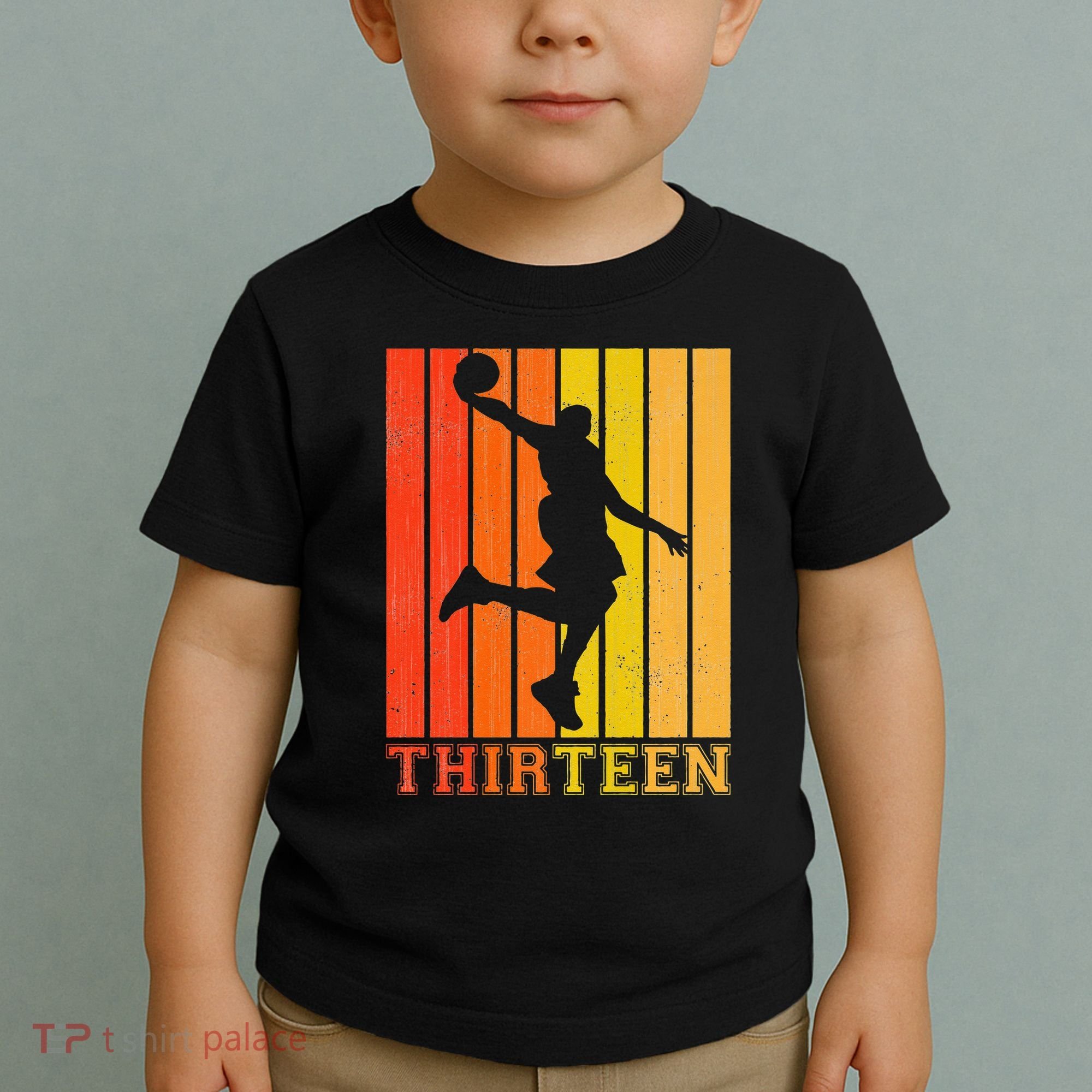 Happy 13th Birthday Decorations For Basketball Players Toddler T-Shirt