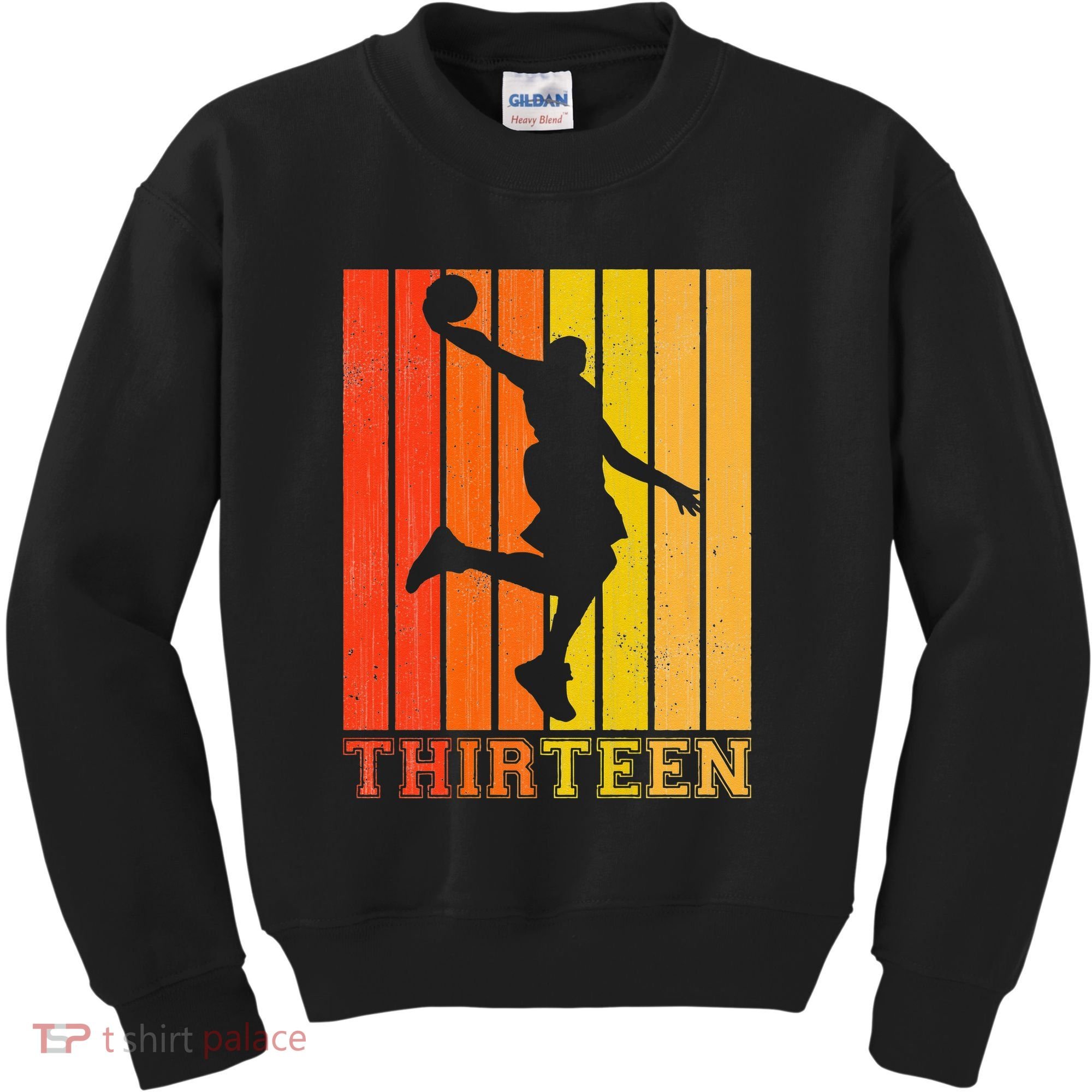 Happy 13th Birthday Decorations For Basketball Players Kids Sweatshirt