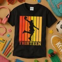 Happy 13th Birthday Decorations For Basketball Players Kids T-Shirt thumb 3