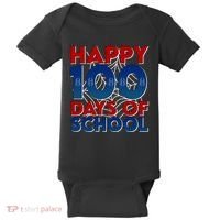 Happy 100 Days Of School Cute Superhero Baby Bodysuit thumb 0
