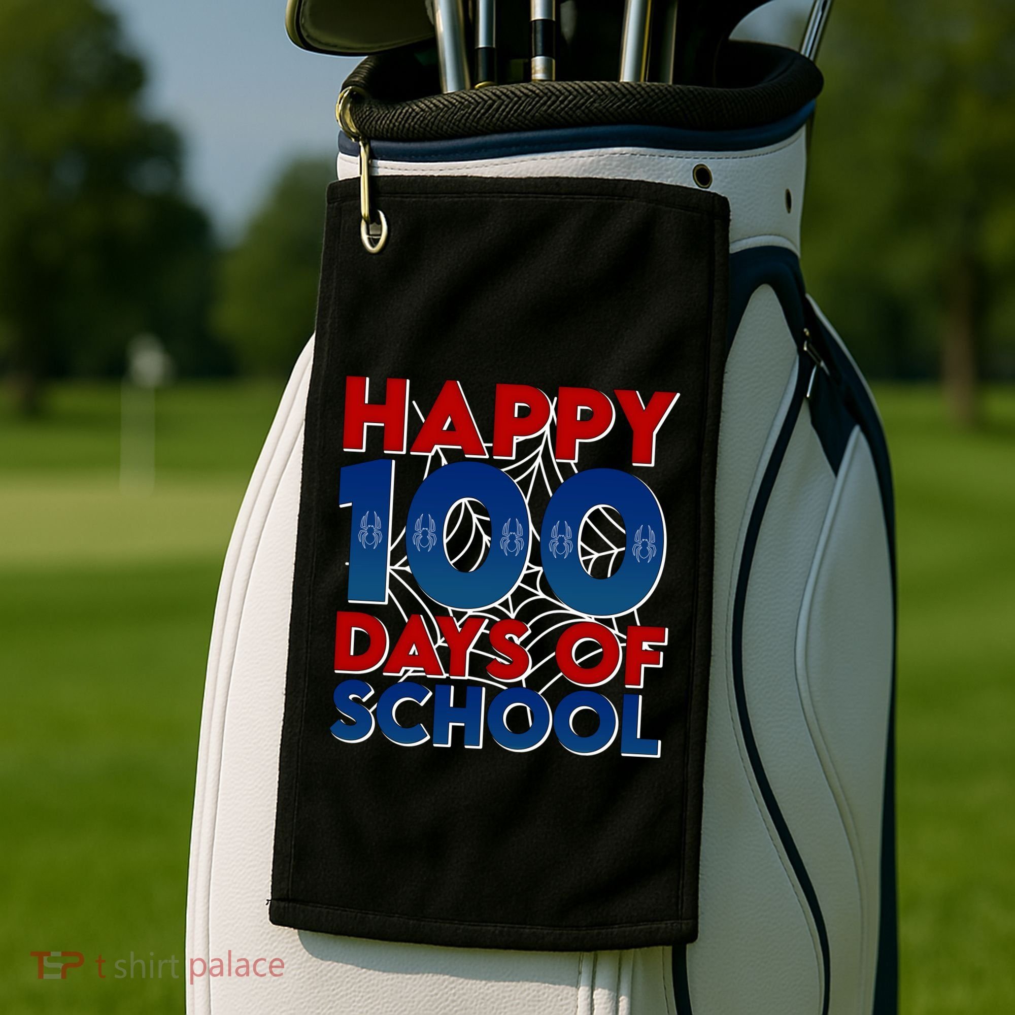 Happy 100 Days Of School Cute Superhero Golf Towel