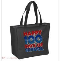 Happy 100 Days Of School Cute Superhero Tote Bag thumb 2