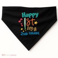 Happy 1st Day Of 2nd Grade Back To School USA-Made Doggie Bandana thumb 0