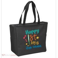 Happy 1st Day Of 2nd Grade Back To School Tote Bag thumb 2
