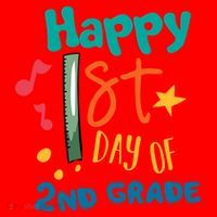 Happy 1st Day Of 2nd Grade Back To School Santa Hat thumb 1