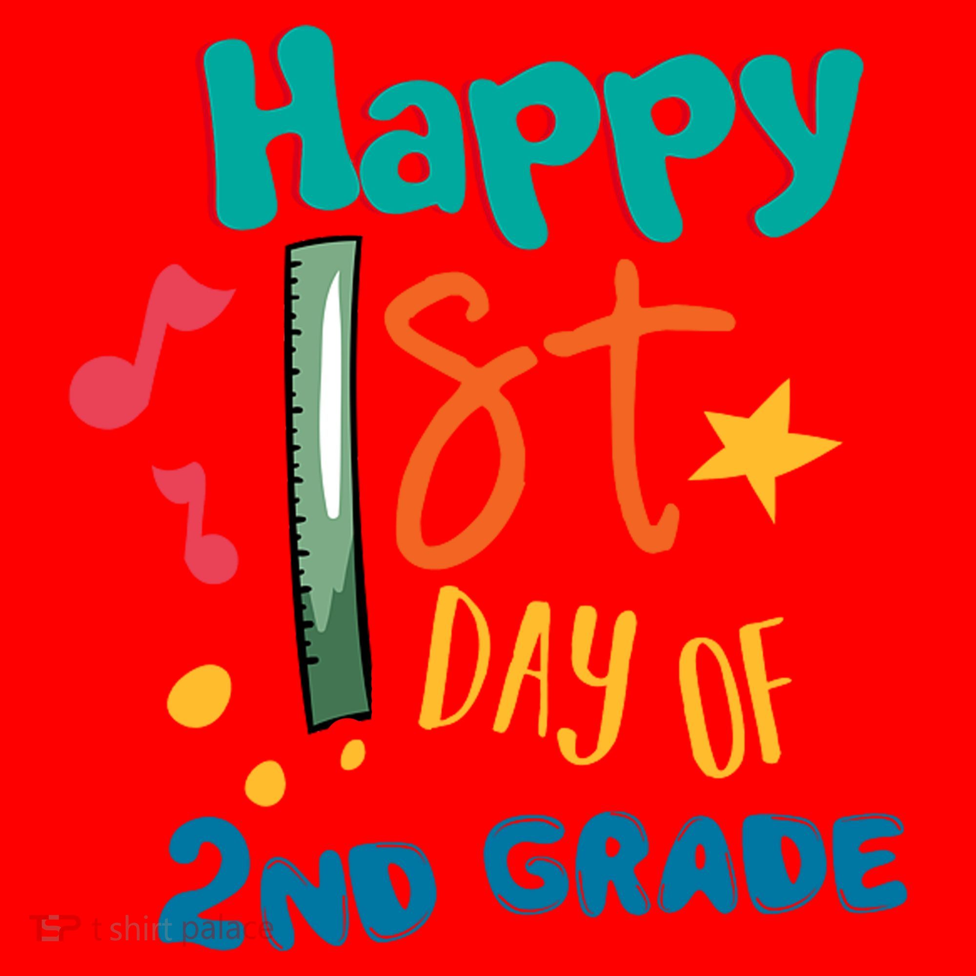 Happy 1st Day Of 2nd Grade Back To School Santa Hat