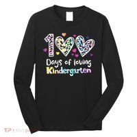 Happy 100th Day Of Kindergarten Teachers 100 Days Long Sleeve Shirt thumb 0
