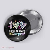 Happy 100th Day Of Kindergarten Teachers 100 Days Button thumb 0