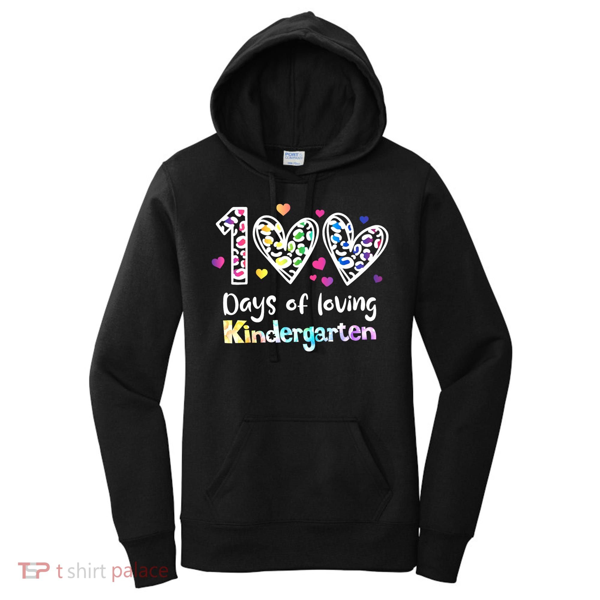 Happy 100th Day Of Kindergarten Teachers 100 Days Women's Hoodie