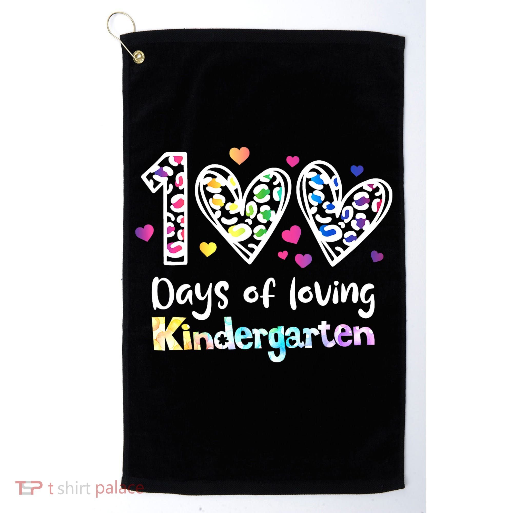 Happy 100th Day Of Kindergarten Teachers 100 Days Golf Towel