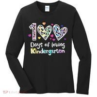 Happy 100th Day Of Kindergarten Teachers 100 Days Women's Long Sleeve Shirt thumb 0