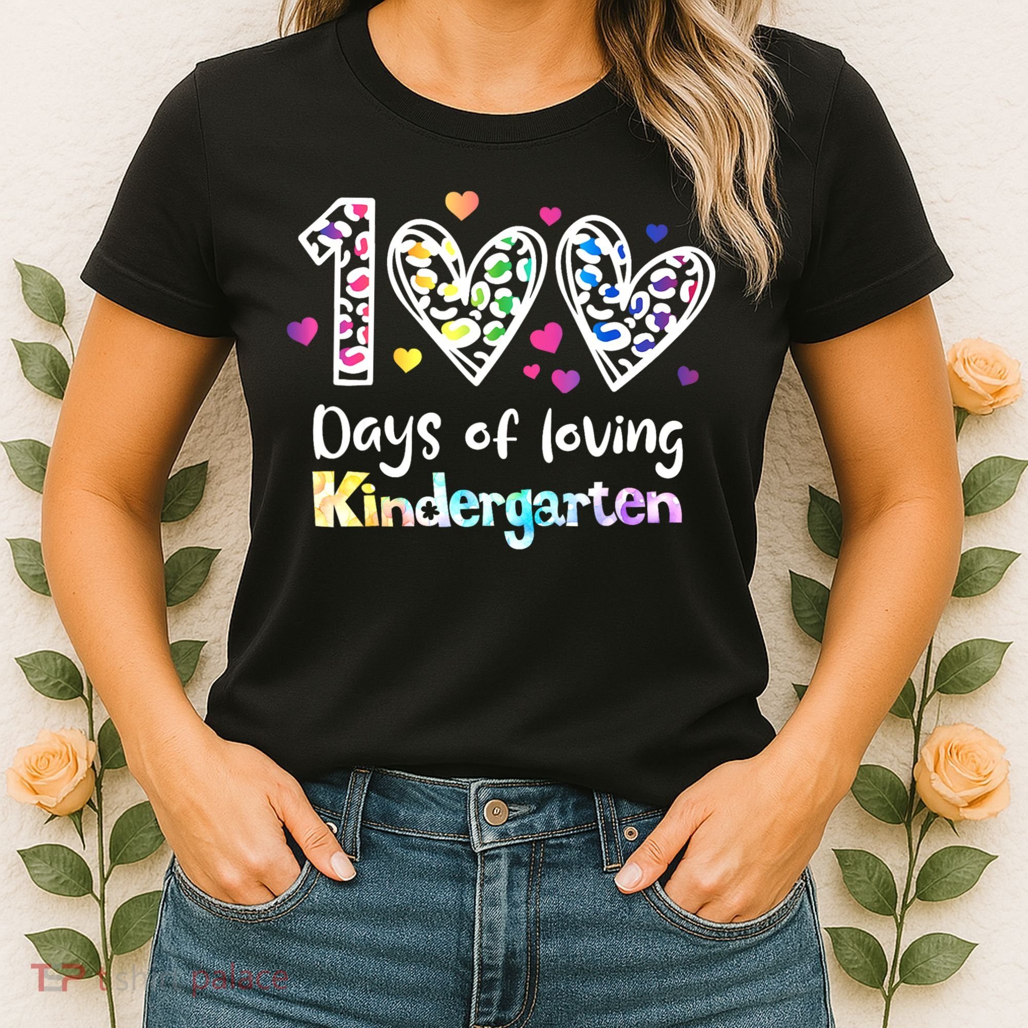 Happy 100th Day Of Kindergarten Teachers 100 Days Women's T-Shirt