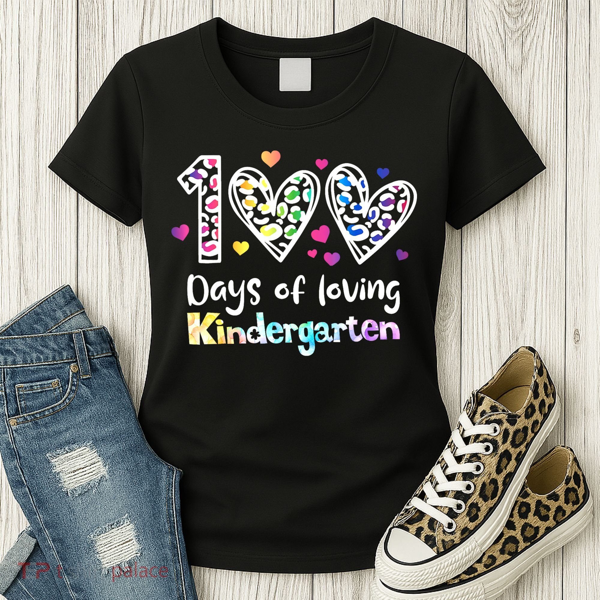 Happy 100th Day Of Kindergarten Teachers 100 Days Women's T-Shirt