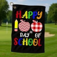 Happy 100th Day Of School Golf Towel thumb 1
