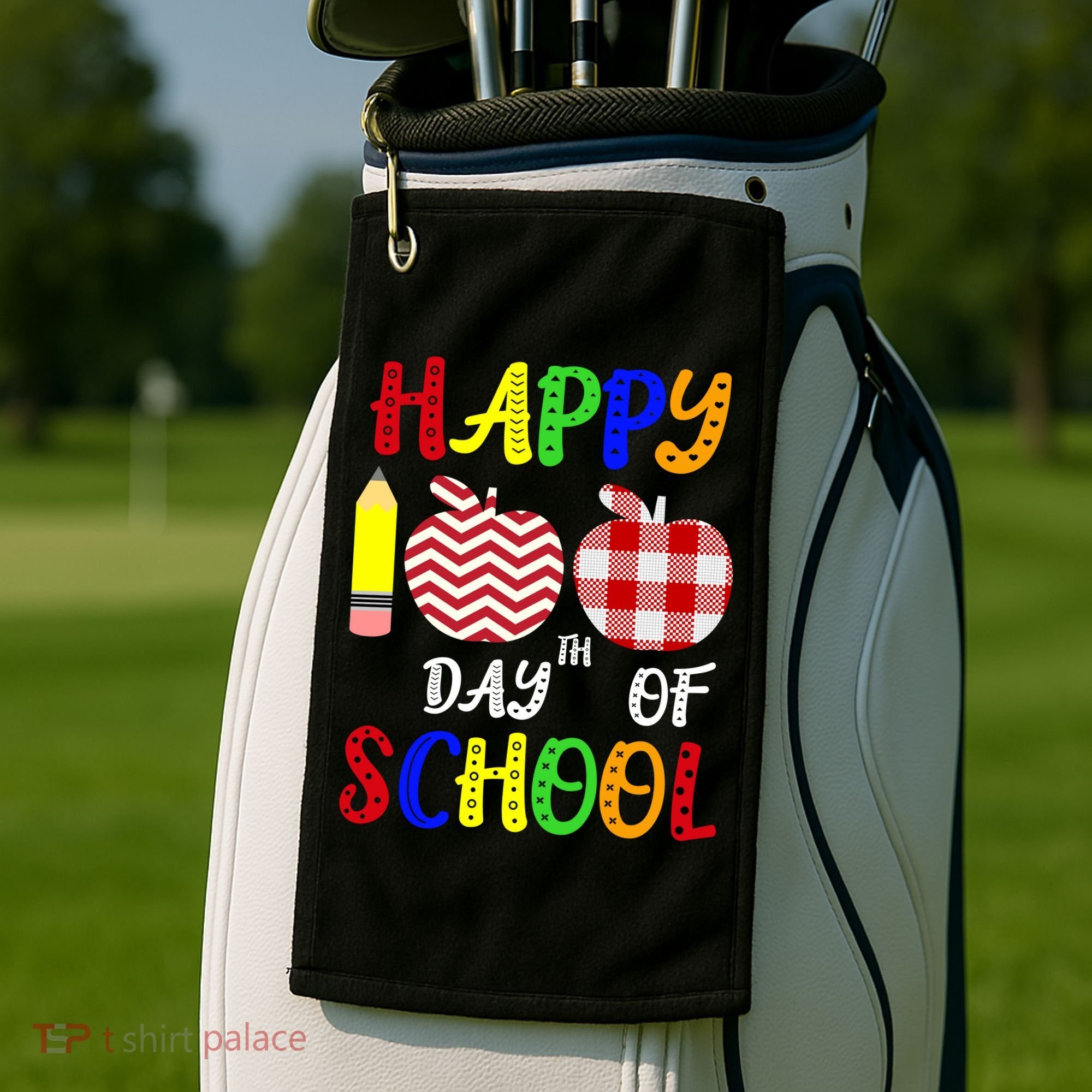 Happy 100th Day Of School Golf Towel